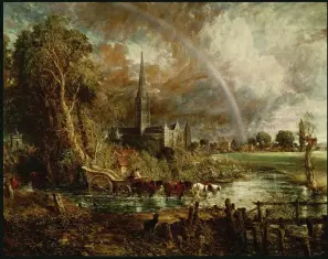  ??  ?? TOP Rainstorm Over the Sea (1824–1828) by Constable is on display at the Royal Academy ABOVE Constable’s Salisbury Cathedral
From the Meadows (1831)