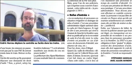  ?? (DR) ?? Cédric Herrou déplore le contrôle au faciès dans les trains.