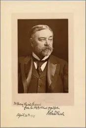  ??  ?? Robert Todd Lincoln, son of Abraham and Mary Todd Lincoln, was secretary of war — forerunner of defense secretary — to presidents James Garfield and Chester Arthur. He may be Tim’s great-grandfathe­r.