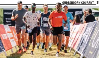  ?? ?? John April (orange) and Anderson Ncube (white) dominated this years Dryland Travers race. Photos Shift Media