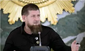 ??  ?? The Chechen leader Ramzan Kadyrov, above, has denied ordering the killing of journalist Giorgi Gabunia. Photograph: Chechnya administra­tion