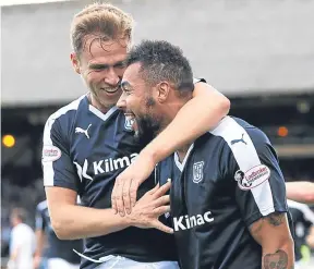  ?? Picture: SNS Group. ?? Greg Stewart, left, and Kane Hemmings who, Hartley admits, have been difficult to replace.