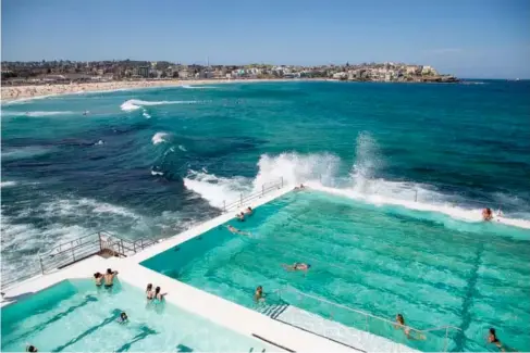  ?? (Getty) ?? Water world: Bondi’s popular Icebergs seawater pool