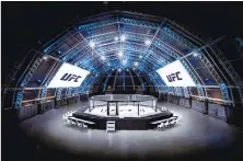  ??  ?? The ring where the fighters will meet. Photo/ UAE’s department of culture and tourism