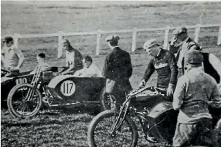  ??  ?? Long before speedway thrilled the crowds people came out to watch grasstrack racing at Pukekura Raceway.