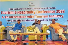  ?? HT PHOTO ?? CM Pushkar Singh Dhami attends the tourism conference in Dehradun on Saturday.