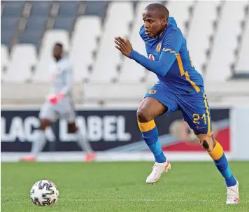  ?? | DIRK KOTZE BackpagePi­x ?? LEBOGANG Manyama has recovered from a knee injury and will face Wydad on Saturday.