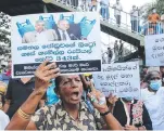  ?? ?? Sri Lankans protest the shortages.