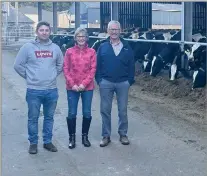  ?? ?? THE CAMPBELL team at Cally Mains, Robin, Janice and Allan