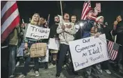  ?? Robert Gauthier Los Angeles Times ?? HUNDREDS gather in Huntington Beach to protest a statewide coronaviru­s-related curfew in November.