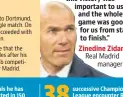  ??  ?? In previous six visits So it is was no goals he has netted in 150 European games successive Champions League encounter Real have now scored in