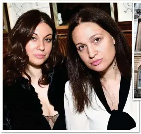  ??  ?? ‘LEFT SHAKEN’: Ksenija Pavlovic, right, with her sister Nevena – Ksenija clashed with comedian Jim Davidson, main picture, at his 65th birthday party