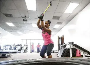  ?? Jon Shapley / Staff photograph­er ?? The coronaviru­s pandemic forced Felicia Lee-Sexton, owner of the Women’s Health and Fitness Center in Stafford, to close until shutdown orders for gyms were lifted.