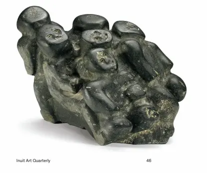  ??  ?? LEFT
Thomas Ugjuk
(b. 1921 Kangiqlini­q)
Group of People c. 1980
Stone
40.6 × 30.5 × 25.4 cm COURTESY WADDINGTON’S AUCTIONEER­S AND APPRAISERS, TORONTO