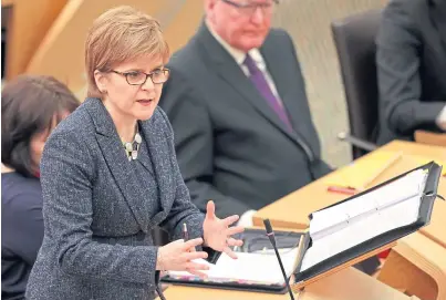  ??  ?? First Minister Nicola Sturgeon said the UK Government will not allow settlement fees to be paid by Holyrood