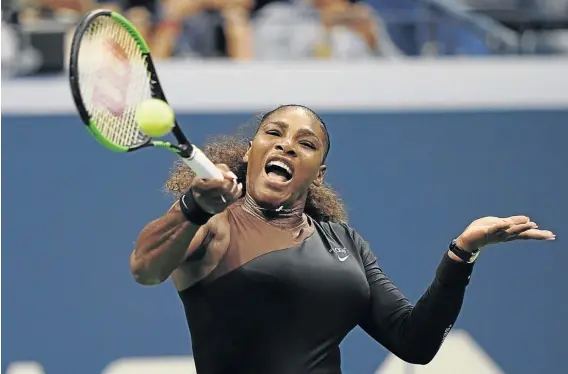  ?? / EDUARDO MUNOZ ALVAREZ/AFP ?? US tennis star Serena Williams reckons she still has a long way to go to claim her 24th Grand Slam despite beating eighth seed Karolina Pliskova 6-4 6-3 in the US Open quarterfin­als.