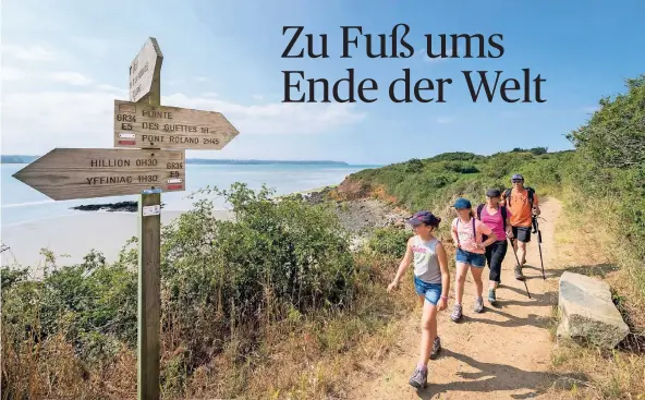  ?? FOTOS: DPA ?? Vom Wanderweg GR34 aus bieten sich fast über die gesamte Strecke von 1800 Kilometern hinweg tolle Ausblicke aufs Meer. Will man den gesamten Weg gehen, muss man drei Monate veranschla­gen.