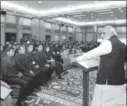 ??  ?? Prime Minister Narendra Modi addressing IAS probatione­rs in New Delhi