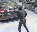  ??  ?? Surveillan­ce video released by cops shows a suspect shooting inside a car dealership in Bronx.