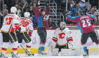  ?? DOUG PENSINGER/ GETTY IMAGES ?? Fans were excited by Calgary’s playoff run last season before bowing out in the second round. The team is off to a bad start this season, most recently losing to the Colorado Avalanche Tuesday.