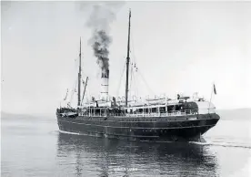  ?? Photos / Alexander Turnbull Library, Supplied ?? The steamship Talune, circa 1890-1925, conveyed flu-ridden passengers to Samoa, Fiji and Tonga. Right: In 2014, Mele Ioelu could still recall the pandemic.