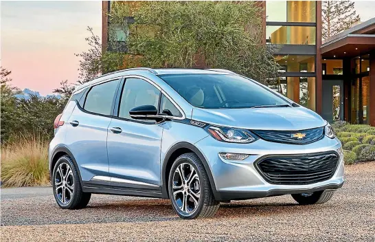  ?? SUPPLIED ?? Holden New Zealand wants this electric vehicle, the Chevrolet Bolt, imported here in left-hand drive.