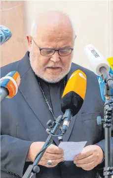  ?? FOTO: PETER KNEFFEL/DPA ?? Will sich zurückzieh­en, um ein Zeichen zu setzen: Kardinal Reinhard Marx, Erzbischof von München und Freising.