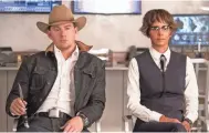  ??  ?? British superspy Eggsy (Taron Egerton, above left) finds a cultural rivalry with his American counterpar­ts in Kingsman: The Golden Circle.