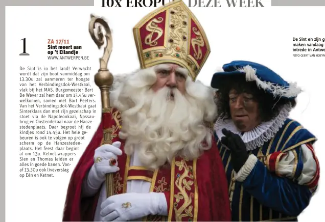  ?? FOTO GEERT VAN HOEYMISSEN ?? De Sint en zijn gezelschap maken vandaag hun blijde intrede in Antwerpen.