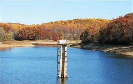  ?? MARTHA GEHRINGER — FOR DIGITAL FIRST MEDIA ?? The Trout Run Reservoir in Berks County at low water levels. The photo was taken in mid-November.