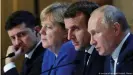  ??  ?? "Normandie"-Format: Selenskyj, Merkel, Macron und Putin im Dezember 2019 in Paris