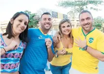  ?? Esteban.pagan@gfrmedia.com ?? EL CUARTETO de fanáticos boricuas viajó a Brasil para disfrutar de tres partidos de la Copa Mundial.