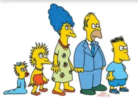  ?? ?? Altered images … The Simpsons as they first appeared on The Tracey Ullman show. Photograph: Fox