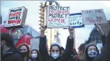  ?? HENRY NICHOLLS / REUTERS ?? Protesters demand greater protection for women at a rally in London on Monday.