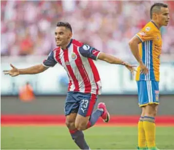  ?? |MEXSPORT ?? El pasado 28 de mayo, Vázquez marcó frente a Tigres el gol del título para el Guadalajar­a.