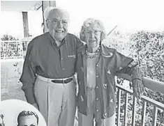  ?? SHARON JAYSON, KAISER HEALTH NEWS ?? John Henderson and his wife of 77 years, Charlotte, attribute their longevity to doing things in moderation.