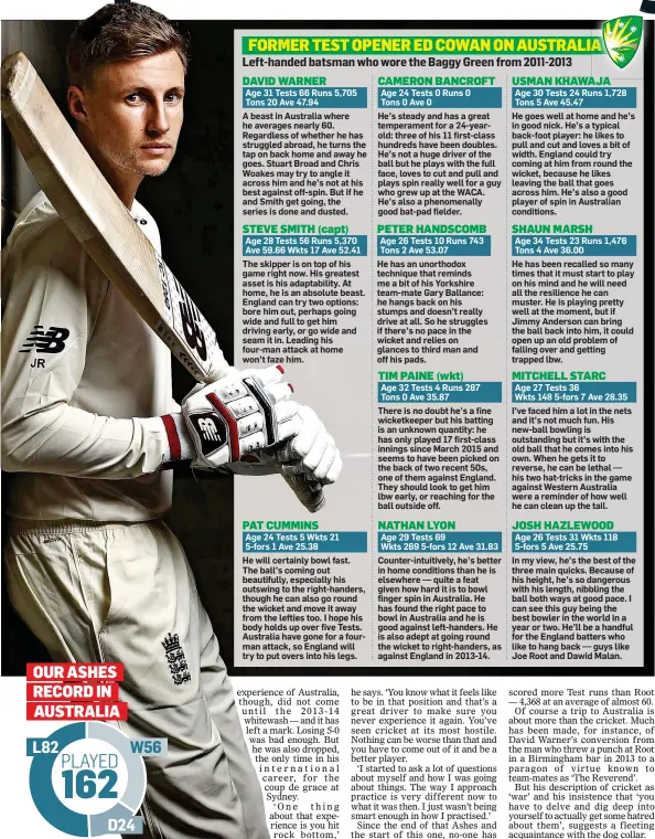  ??  ?? NUMBERS GAME: Joe Root, the 80th man to captain England, has a Test average of 54, his country’s highest since Ken Barrington in the late Sixties