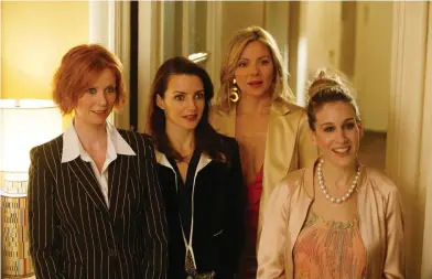  ?? FOTO: HBO NORDIC ?? I rollerna ses Cynthia Nixon, Kristin Davis, Kim Cattrall och Sarah Jessica Parker.