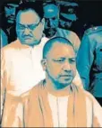  ?? DEEPAK GUPTA/HT ?? Uttar Pradesh chief minister Yogi Adityanath with Union health minister JP Nadda, Gorakhpur, August 13