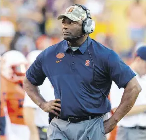  ?? THE ASSOCIATED PRESS/FILE ?? Syracuse coach Dino Babers was surprised to see a style of attack he has employed at the collegiate level used by the Philadelph­ia Eagles.