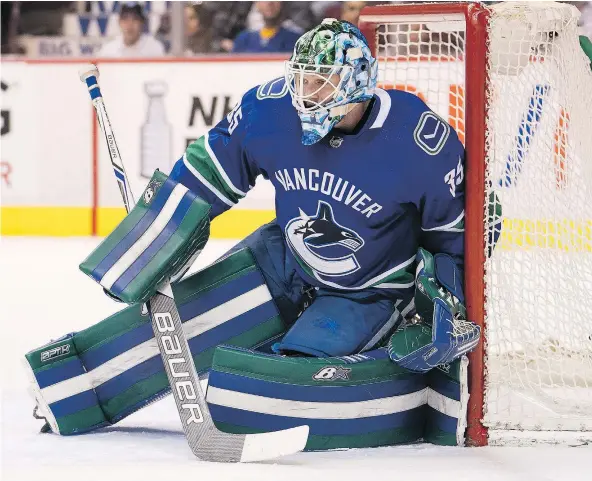  ??  ?? Goalie Thatcher Demko has acquitted himself well this season with the Utica Comets in the American Hockey League, sporting a .927 save percentage in the playoffs against the league powerhouse Toronto Marlies. So is his next step regular time in the NHL?