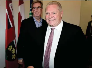  ?? JUSTIN TANG THE CANADIAN PRESS ?? Ontario Premier Doug Ford in Ottawa last year. A recent poll has the Ontario Liberals at 33 per cent, Tories at 29 per cent, the New Democrats at 27 per cent, and Greens at nine per cent.