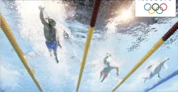  ?? PICTURE: REUTERS ?? Durban’s Chad le Clos, left, has joined Penny Heyns, Roland Schoeman and Charles Winslow as South Africa’s most decorated Olympians. Le Clos threw the cat among the pigeons on Monday when he challenged eventual 200m freestyle gold medallist Sun Yang,...