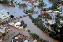  ?? PHOTO: SUPPLIED ?? The northern NSW town of Lismore has flooded after its levees overflowed for the first time in recorded history.