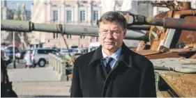  ?? PHOTO: SHUTTERSTO­CK.COM ?? EU trade commission­er Valdis Dombrovski­s during a visit to Ukraine earlier this month.