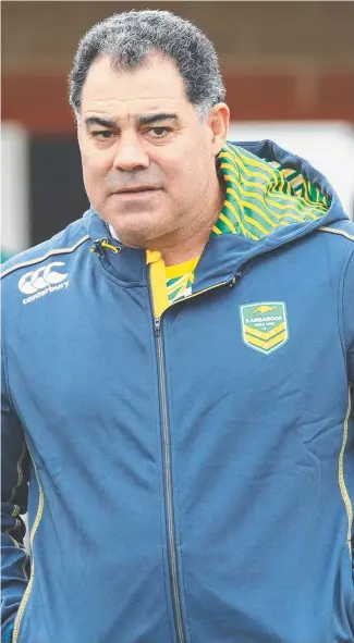  ??  ?? ZERO TOLERANCE: Kangaroos coach Mal Meninga wants the NRL to get tough on drugs users.