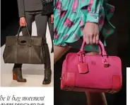  ??  ?? The It bag movement VEVERS DESIGNED THE MULBERRY BAYSWATER (ABOVE), AND UPDATED LOEWE’S AMAZONA (RIGHT) FOR THE 2O1Os