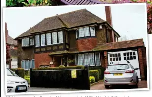  ??  ?? Hidden secrets: Front of the couple’s 1930s West Midlands home
