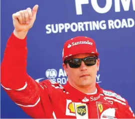  ??  ?? Jerome Pugmire AP Sports Writer Ferrari driver Kimi Raikkonen took pole position for the Monaco Grand Prix yesterday, and title contender Lewis Hamilton failed to make the top 10 in a significan­t blow for Mercedes.
Ferrari has been quick all weekend...