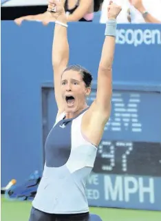  ?? Foto: Timothy A. Clary, afp ?? Am Ende durfte sie doch noch jubeln. Andrea Petkovic (im Bild) musste gegen die Französin Caroline Garcia hart kämpfen.